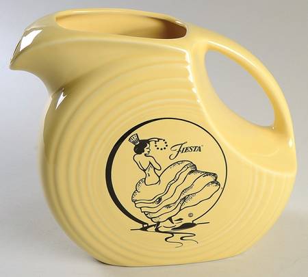 Fiesta Yellow (Intro 1987) 64 Oz Dancing Lady Disk Pitcher
