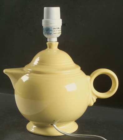 Fiesta Yellow (Intro 1987) Teapot Lamp No Shade