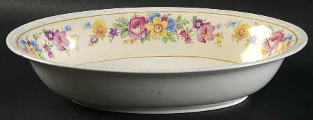 Roselane 9" Oval Vegetable Bowl