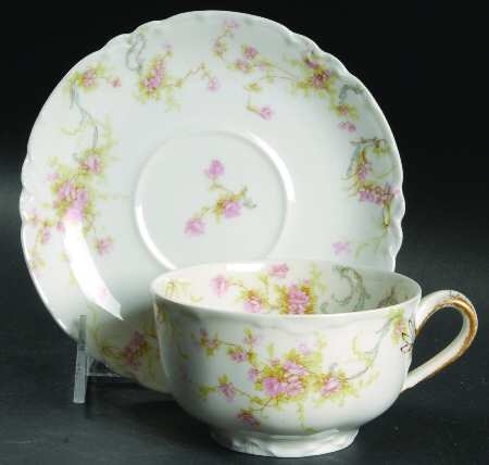 Schleiger 57A-1 Flat Cup & Saucer Set by Haviland