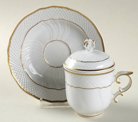 Arrabona 3-Piece Pot de Creme with Underplate