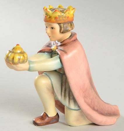 Nativity-Small Colored Tm6-King Kneeling - Boxed