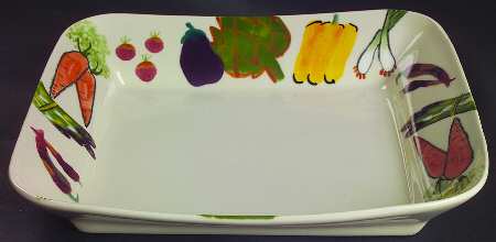 Farmer's Market 12" Rectangular Vegetable Bowl