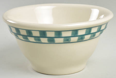 Green Checks 5" Ribbed Mixing Bowl