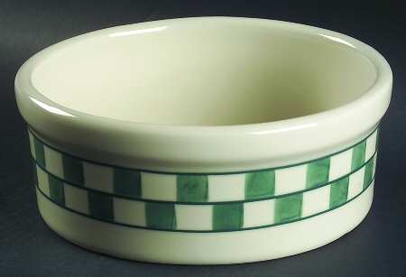 Green Checks Medium Pet Bowl