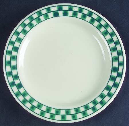 Green Checks Salad Plate