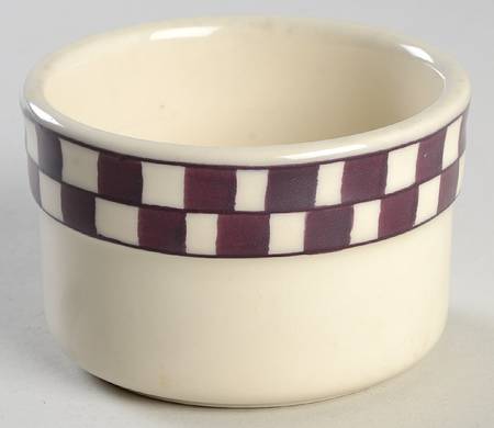 Plum Checks Ramekin