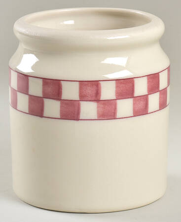 Red Checks Medium Canister No Lid