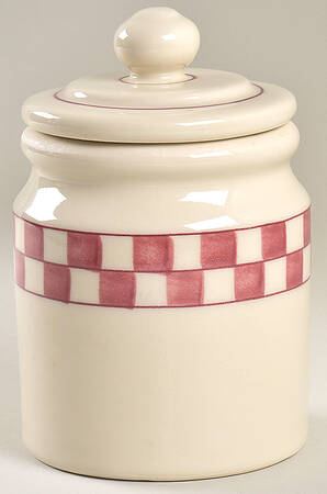 Red Checks Medium Canister & Lid