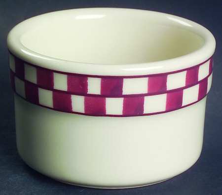 Red Checks Ramekin