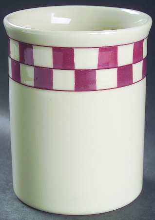 Red Checks Utensil Holder