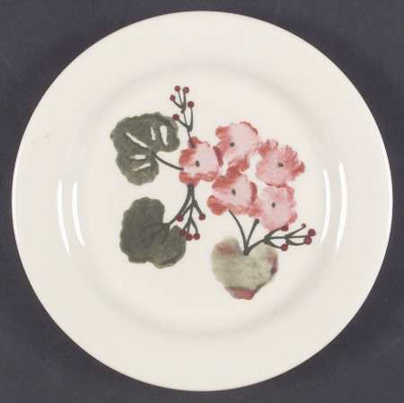 Geranium Accent Salad Plate