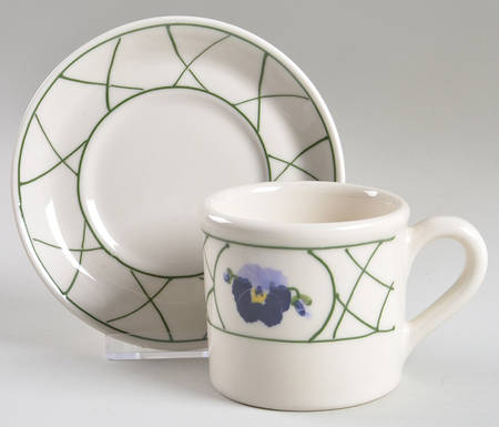 Pansy Flat Cup & Saucer Set