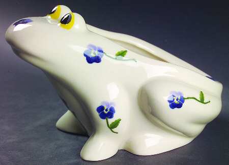 Pansy Frog Planter