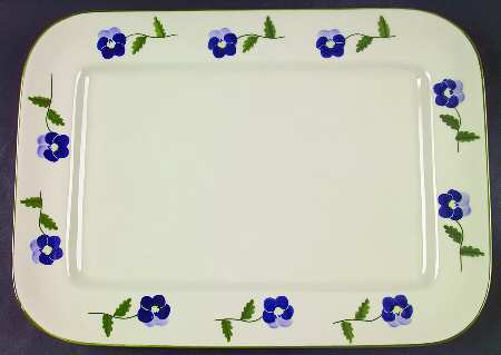 Pansy 16" Rectangular Serving Platter