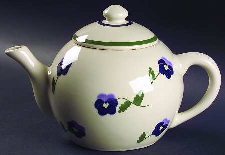 Pansy Teapot & Lid