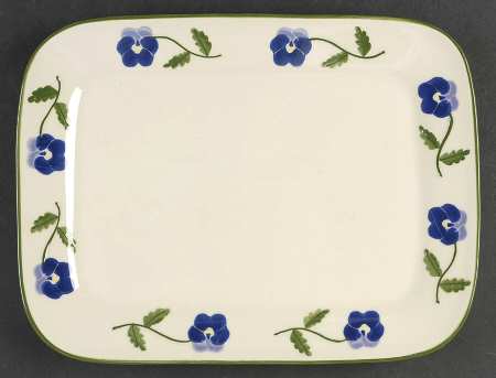 Pansy 12" Rectangular Serving Platter