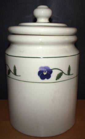 Pansy Cookie Jar & Lid
