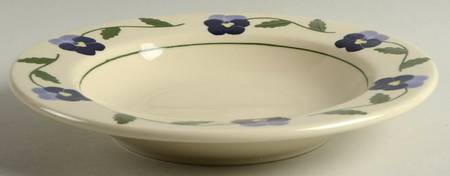 Pansy Large Rim Soup Bowl