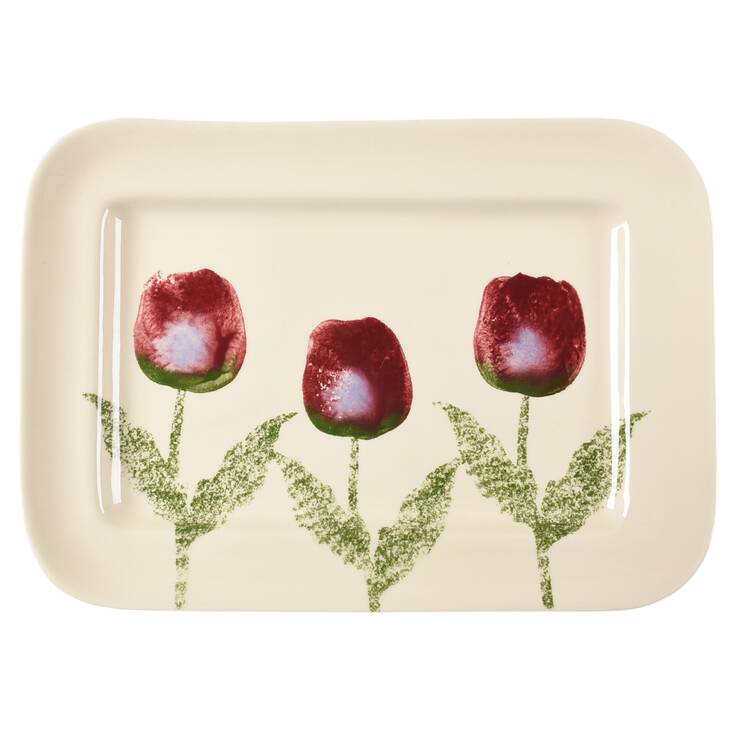 Tulips 16" Rectangular Serving Platter by Hartstone