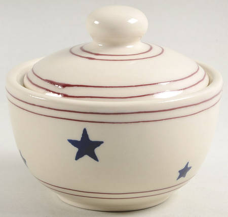Stars & Stripes Sugar Bowl & Lid