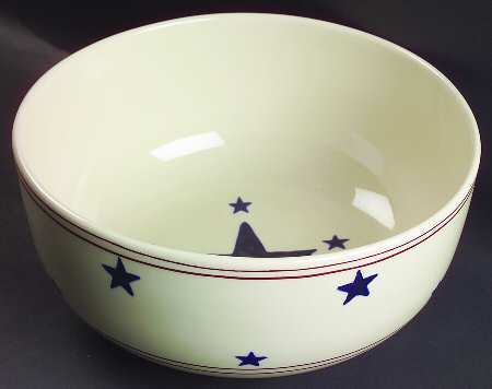 Stars & Stripes 10" Large Salad Serving Bowl