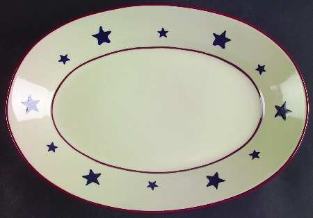 Stars & Stripes 12" Oval Serving Platter