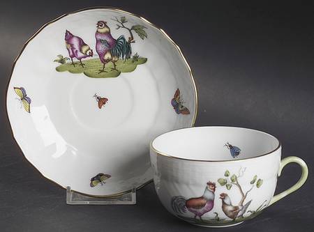 Chanticleer Flat Cup & Saucer Set