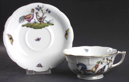 Chanticleer Footed Cup & Saucer Set