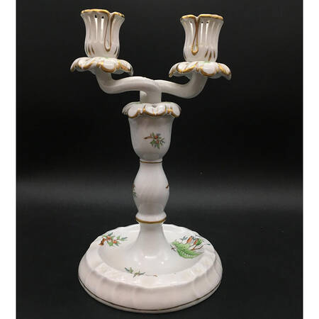 HER16 9" Double Light Candlestick W/Wire Hole
