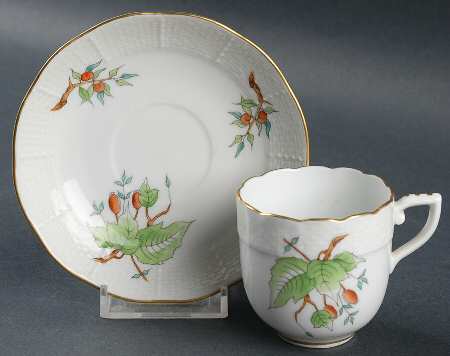 HER16 Flat Demitasse Cup & Saucer Set