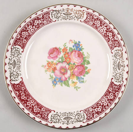 Royal Maroon Luncheon Plate