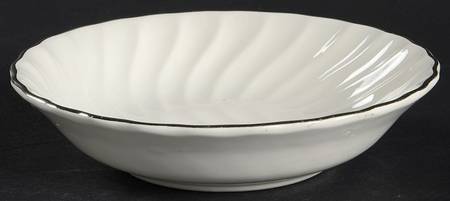 Silver Swirl Fruit/Dessert (Sauce) Bowl by Homer Laughlin 
