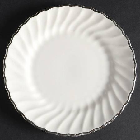 Silver Swirl Bread & Butter Plate by Homer Laughlin 