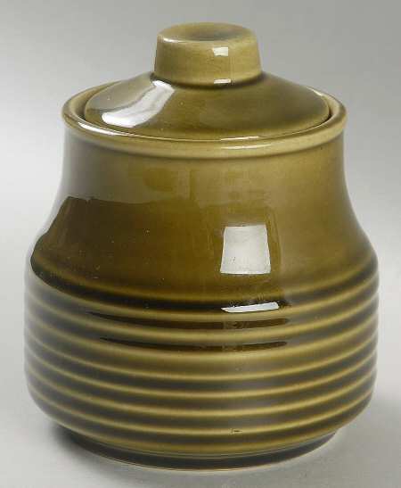 Banded Cortez Sugar Bowl & Lid