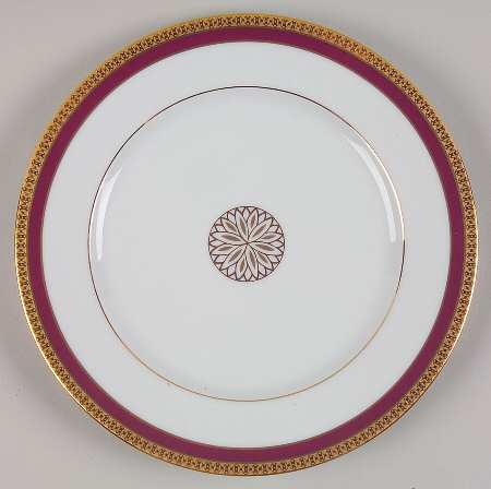 Symphonie (Gold & Red) Accent Dessert Luncheon Plate