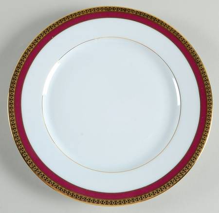 Symphonie (Gold & Red) Dessert Luncheon Plate