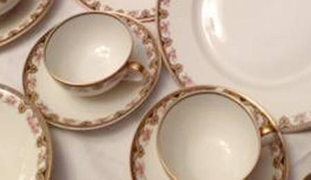 Schleiger 862b Flat Cup & Saucer Set