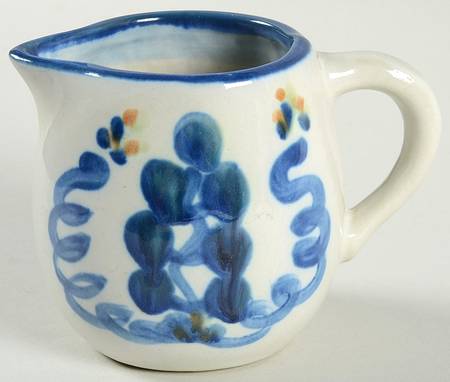 Pear and Grape Blue Oversize Creamer