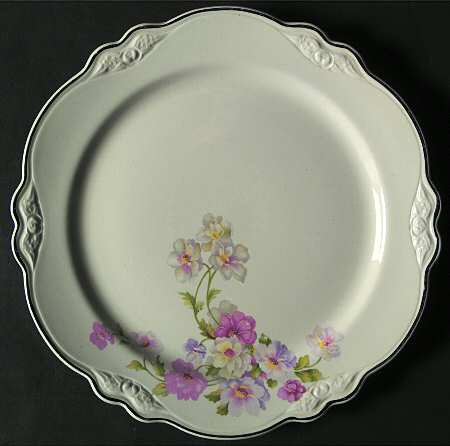 Fluffy Rose 2 (Platinum Trim) by Homer Laughlin 