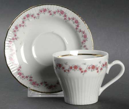 HEP12 Flat Demitasse Cup & Saucer Set