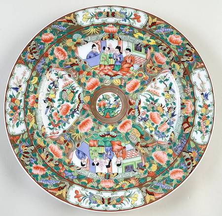 Canton Rose Design 12" Chop Plate (Round Platter)