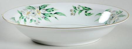 Desert Gardenia Rim Soup Bowl