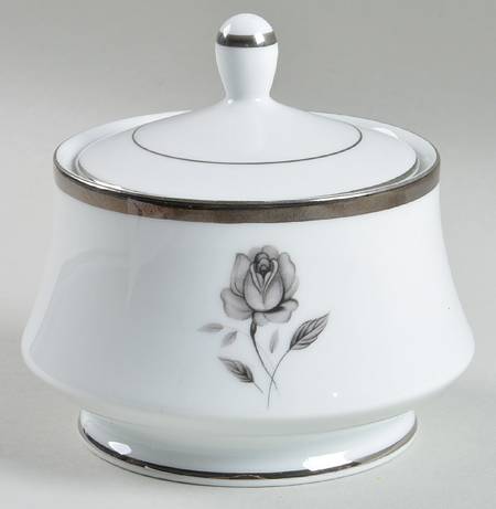 Midnight Rose Sugar Bowl & Lid