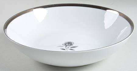Midnight Rose 9" Round Vegetable Bowl