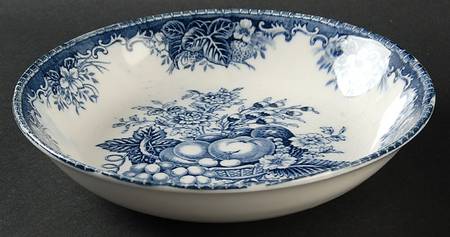 Blue Vintage Coupe Soup Bowl