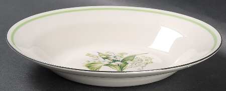 Lily of The Valley Rim Soup Bowl