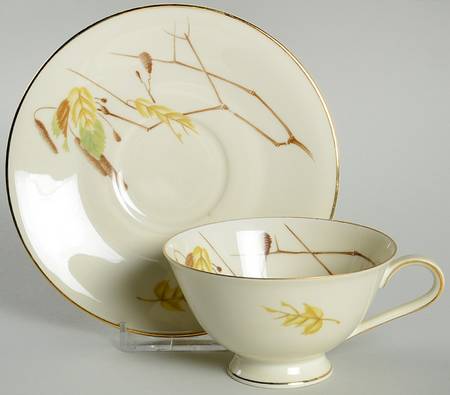 AUTUMN Footed Cup & Saucer Set