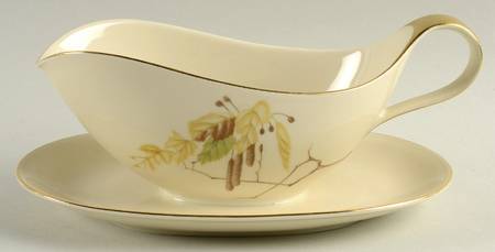 AUTUMN Gravy Boat with Attached Underplate
