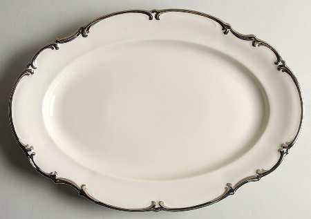 Revere (Cream) 15" Oval Serving Platter